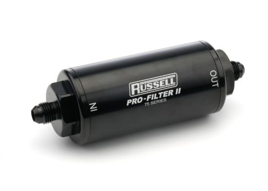 6AN 10 Micron Gas Filter Male In/Out Black