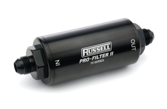 8AN 10 Micron Gas Filter Male In/Out Black
