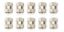 Valve Stem Cap Stainless Set of 10