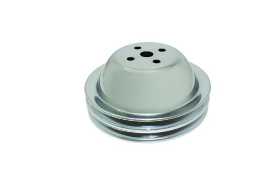 BBC SWP 2 Groove Water Pump Pulley Chrome