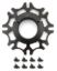 Brake Rotor Hub Inboard Splined Black Aluminum