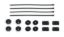 Radiator Screen Mounting Kit Ste of 4 Black Nylon