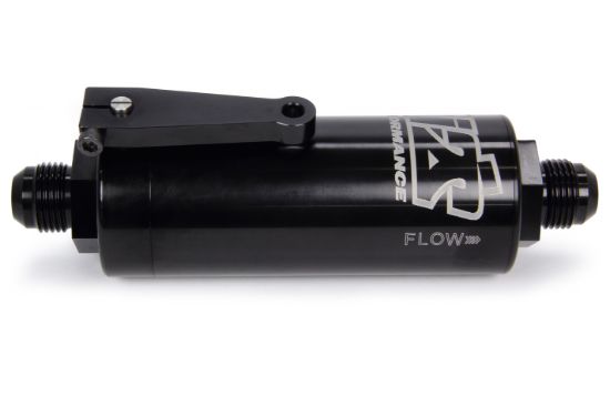 10 AN Fuel Filter With Shutoff Black 100 Micron
