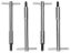 Chrome T-Bar Wing Nuts