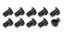 Oval Head Button Alum Black .500 Long 10 Pack