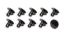 Large Head Button .500 Long Black Alum 10 Pack