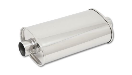 S/S Oval Muffler 2-1/4in In 2-1/4in Out