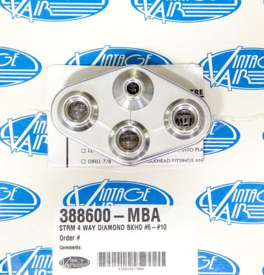 4 Way Diamond Bulkhead #6 & #10 Male O-Ring
