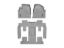 11- Acadia Front and Rear Floor Liners Grey