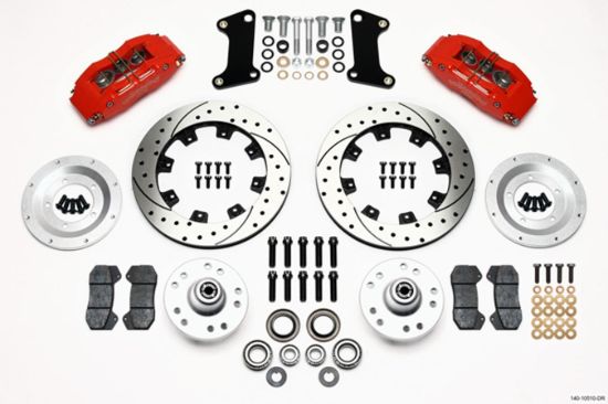 Front Disc Brake Kit Red 67-72 Camaro Nova 12.19