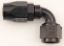 #12 90 Deg Double Swivel Hose End Black