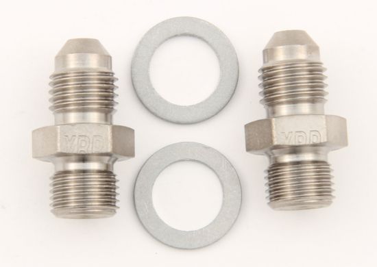 7/16-24 to #4 Stl Crush Washer Seal Adapter (Pr)