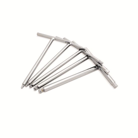 T-HANDLE, BALL-END ALLEN, DUAL DRIVE, SAE SET (5/32,3/16,1/4,5