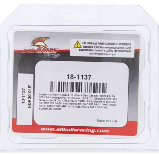 ALL BALLS RACING MASTER CYLINDER REBUILD KIT