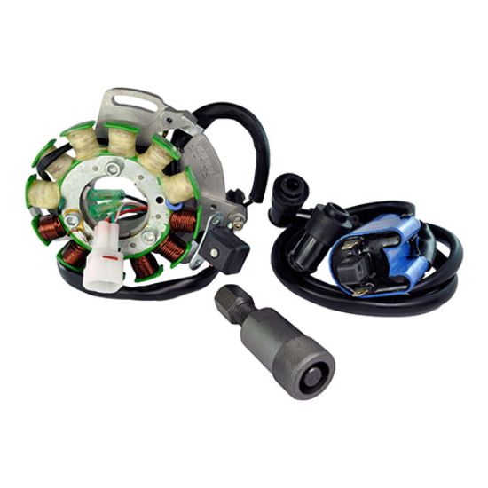 RMSTATOR KIT STATOR 100 W + EXT IGN COIL + BACKPLATE + PULLER