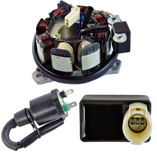 RMSTATOR KIT STATOR 200 W + HP CDI BOX + EXT IGN COIL