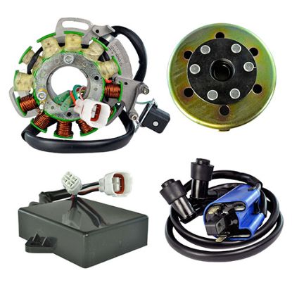 RMSTATOR STATOR 100W CDI + IGNITION COIL BACKPLATE FLYWHEEL
