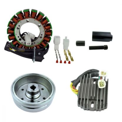 RMSTATOR KIT FLYWHEEL + PULLER + STATOR + VOLTAGE REG