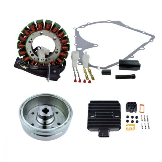 RMSTATOR FLYWHEEL + PULLER + STATOR + VOLTAGE REGULATOR GASK