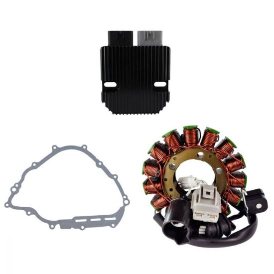 RMSTATOR REVOLT VOLT REG RECTIFIER + STATOR + CRANKCASE GASKET