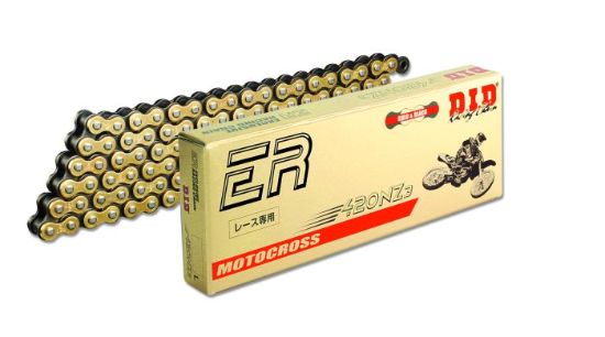 D.I.D NON-SEALED CHAIN 420NZ3 GOLD & BLACK 106RB