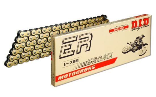 D.I.D NON-SEALED CHAIN 520MX GOLD & BLACK 114RB