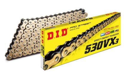 D.I.D X-RING CHAIN 530VX3 GOLD & BLACK 118ZB