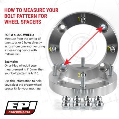 EPI WHEEL SPACER 2" - 5/114 (5.4.5") 12MM STUD 1.5 THREADS