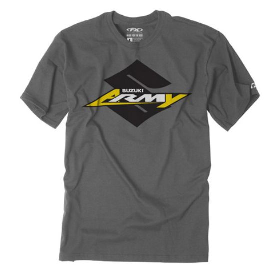 FACTORY EFFEX SUZUKI ARMY YOUTH T-SHIRT / CHARCOAL XL