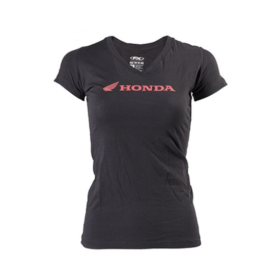 FACTORY EFFEX HONDA HORIZONTAL WOMENS T- SHIRT / BLACK (XL)
