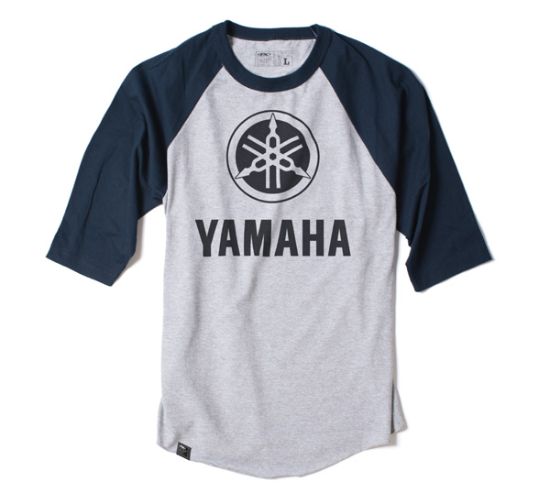 FACTORY EFFEX YAMAHA BASEBALL T-SHIRT / HEATHER-NAVY (XXL)