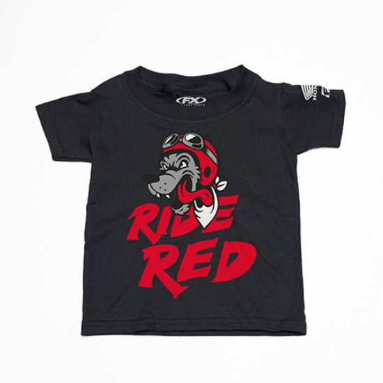 FACTORY EFFEX HONDA RIDE RED WOLF TODDLER T-SHIRT / BLACK 4T