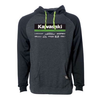 FACTORY FX 2021 KAWASAKI RACEWEAR PULLOVER/ CHARCOAL-BLACK XXL