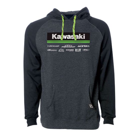 FACTORY FX 2021 KAWASAKI RACEWEAR PULLOVER/ CHARCOAL-BLACK XXL