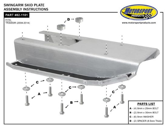 SKIDPLATE SWINGARM LT-R450