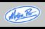 DECAL, 4" OVAL, BLUE ON WHITE