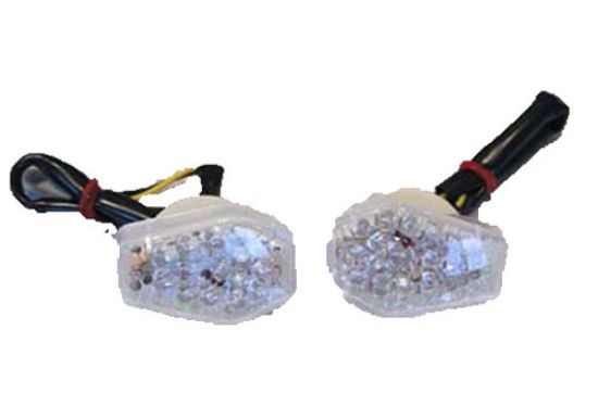 LED FAIRING MARKER LIGHTS FOR KAWASAKI ZX MODELS, CLEAR LENS (