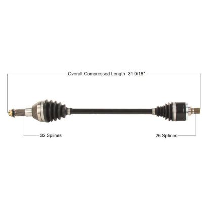 TYTANEUM HEAVY DUTY CV AXLE KAWASAKI FRONT LEFT