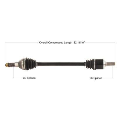 TYTANEUM HEAVY DUTY CV AXLE KAWASAKI FRONT RIGHT