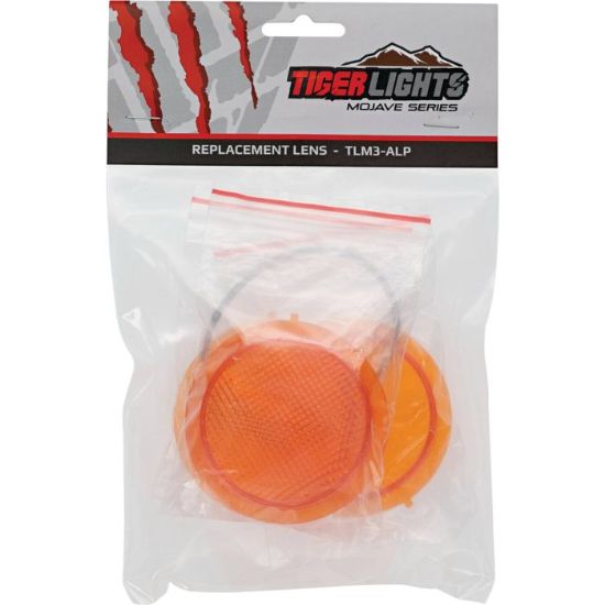 TIGER LIGHTS 3" MOJAVE AMBER LENS PACK W/ O-RING