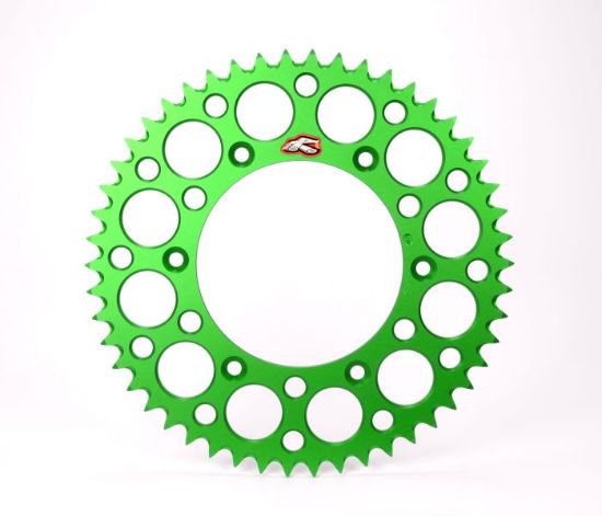 RENTHAL REAR ULTRALIGHT SPROCKET GREEN GROOVED 51T