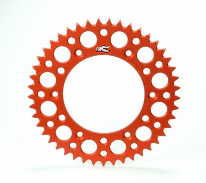 RENTHAL REAR ULTRALIGHT SPROCKET ORANGE GROOVED 49T