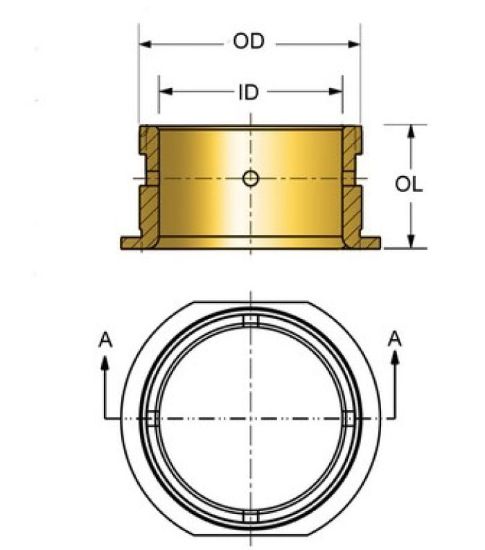 KPMI BUSHING, CRANKSHAFT, -.050 ID, BSA, A50/A65, 1971-1972