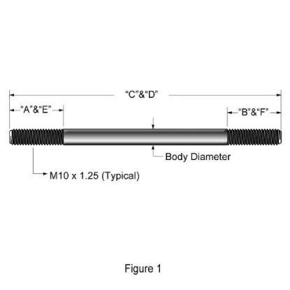 KPMI CYL STUD KIT, SUZUKILT-Z 400 2003-2008 / D-RZ 2000-2019
