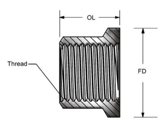 KPMI NUT (CYLINDER STUD) HT STEEL 3/8-24