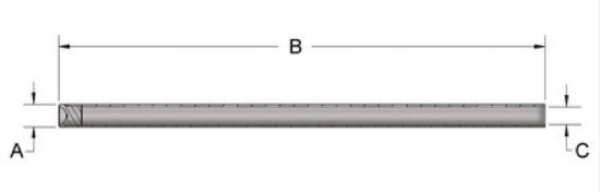 KPMI PUSH ROD BLANK HT STEEL ENDPIECES (PKG. OF 2 MF)