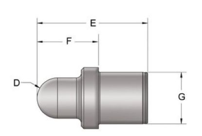 KPMI PUSH ROD BLANK HT STEEL ENDPIECES (PKG. OF 4 MF)