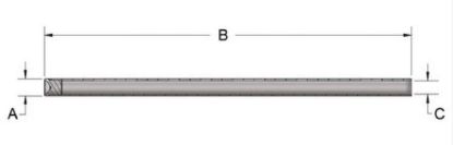 KPMI PUSH ROD BLANK, CHROME MOLY TUBE, HT STEEL ENDPIECES