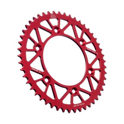 REAR ALLOY SPROCKET RED 49-TOOTH