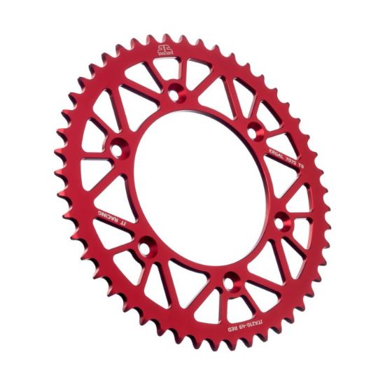 REAR ALLOY SPROCKET RED 49-TOOTH